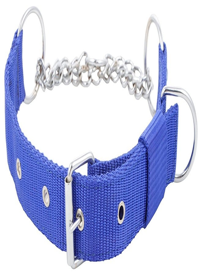 KittuPet طقم طوق خنق للكلاب من الفولاذ المقاوم للصدأ عالي الجودة من KittuPet، مصنوع من النايلون، سهل التحكم، مزود بمشبك، وحزام صدر للكلاب، وحبل تدريب متين منسوج يدويًا. (كبير، أزرق-أسود) - Image 4